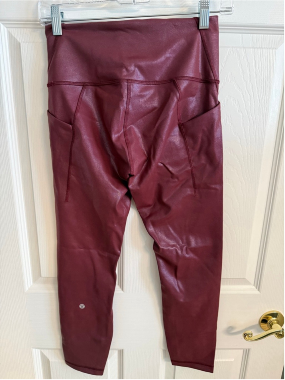 Lululemon Wunder Train High-Rise Tight 25" lmt edition Radiate Foil Red Merlot 8 - Picture 2 of 8